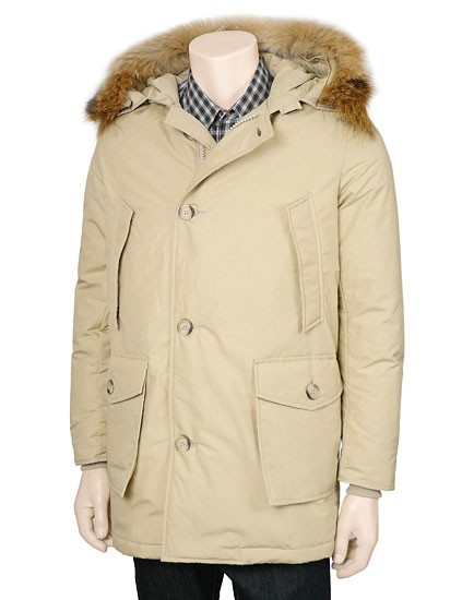 Artico Parka Woolrich uominis Cream uscita caldi